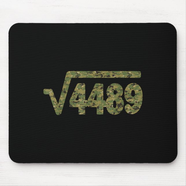 6 7 Army Pattern Meme Square Root 4489 Slang Math  Mouse Mat (Front)