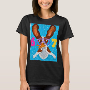 6 7 Basset Hound Underwater with fish shirt