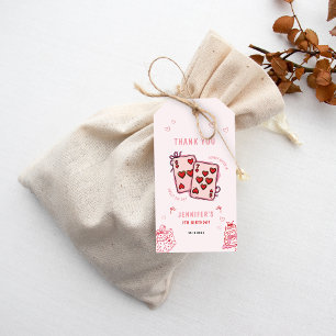 6 7 Birthday for Girls, Pink Six Seven Kids Party  Gift Tags