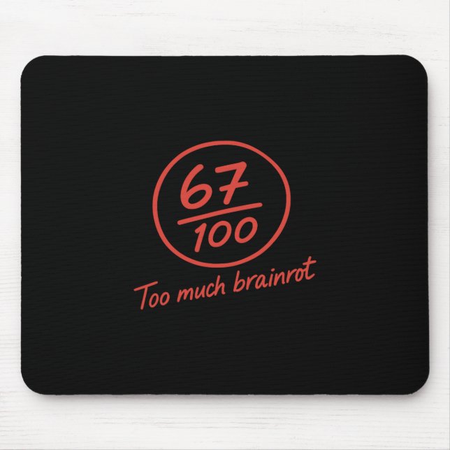 6 7 Brainrot Elementary Teacher Meme Funny 67 Six  Mouse Mat (Front)