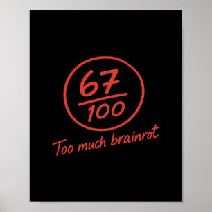 6 7 Brainrot Elementary Teacher Meme Funny 67 Six Poster