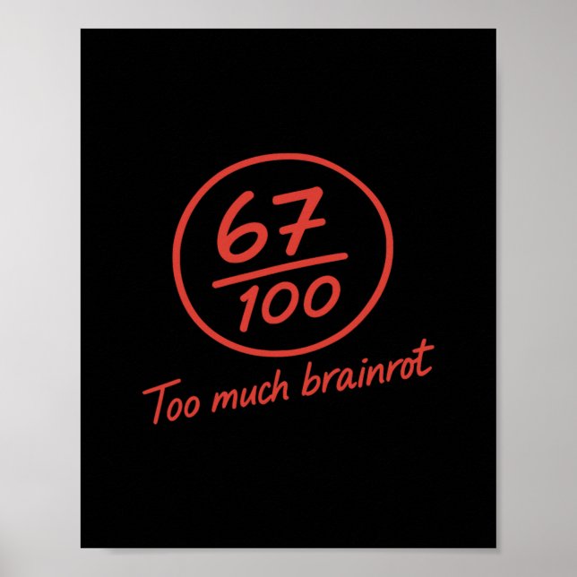 6 7 Brainrot Elementary Teacher Meme Funny 67 Six  Poster (Front)