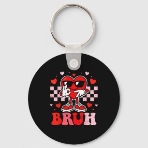 6 7 Bruh Funny Valentine Heart Six Seven Meme Boys Key Ring