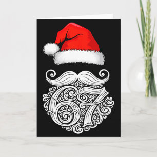 6 7 Christmas 67 Santa Six Seven Christmas Boys Te Card