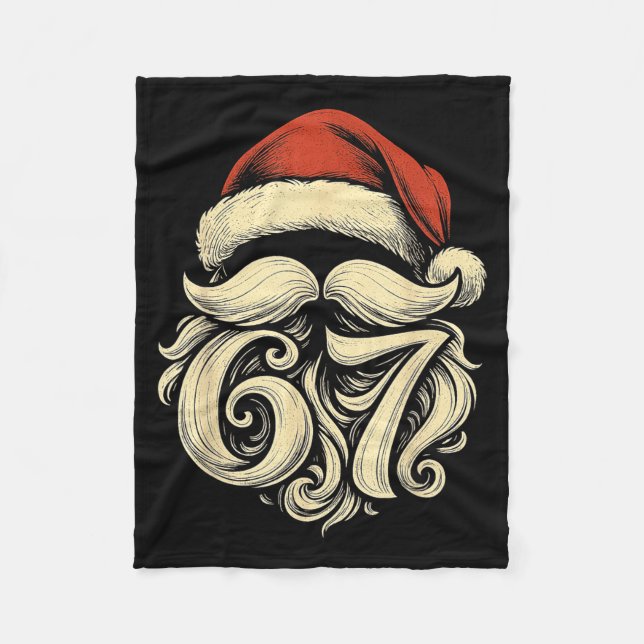 6 7 Christmas 67 Santa Six Seven Christmas Boys Te Fleece Blanket (Front)