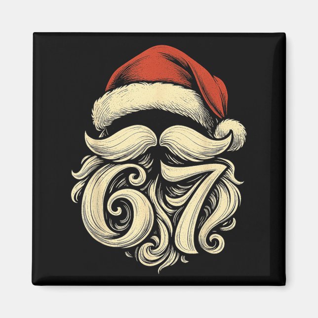 6 7 Christmas 67 Santa Six Seven Christmas Boys Te Magnet (Front)