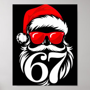 6 7 Christmas 67 Santa Six Seven Christmas Poster