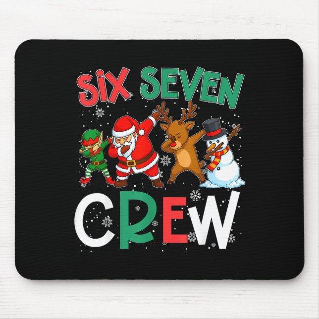 6 7 Christmas 6 7 Squad Gen Alpha Christmas Gen Al Mouse Mat (Front)