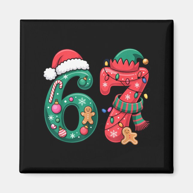 6 7 Christmas Duo Meme Outfit For Funny Holiday Hu Magnet (Front)