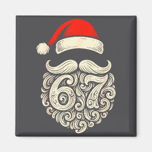 6 7 Christmas Funny 67 Santa Six Seven Christmas B Magnet