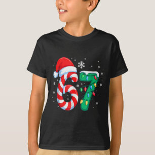 6 7 Christmas Funny Six Seven 67 Meme Men Women Ki T-Shirt