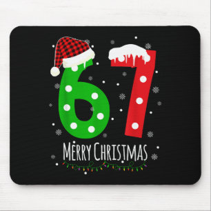 6 7 Christmas Six Seven Xmas 67 Merry Christmas Mouse Mat