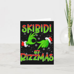 6 7 Christmas Skibidi Rizzmas 67 Meme Gen Alpha Sl Card