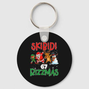 6 7 Christmas Skibidi Rizzmas 67 Meme Gen Alpha Sl Key Ring