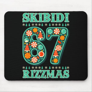 6 7 Christmas Skibidi Rizzmas 67 Meme Gen Alpha Sl Mouse Mat