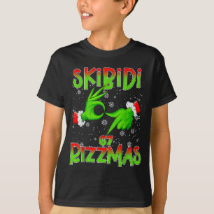 6 7 Christmas Skibidi Rizzmas 67 Meme Gen Alpha Sl T-Shirt