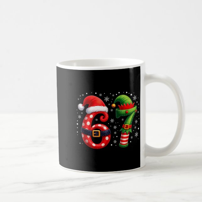 6-7 Christmas Squad Funny 67 Six Seven Meme Xmas 6 Coffee Mug (Right)