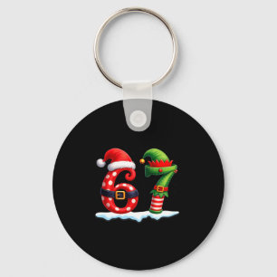 6-7 Christmas Squad Funny 67 Six Seven Meme Xmas 6 Key Ring