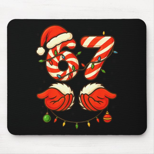 6-7 Christmas Squad Funny 67 Six Seven Meme Xmas 6 Mouse Mat (Front)