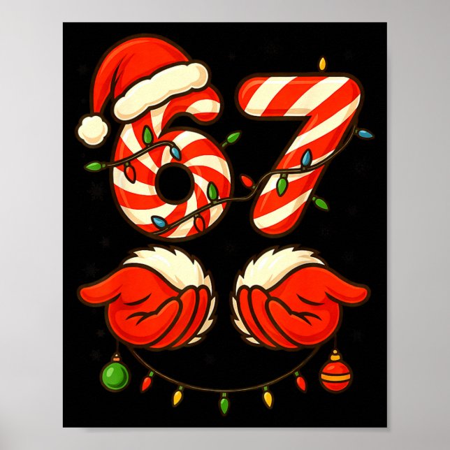 6-7 Christmas Squad Funny 67 Six Seven Meme Xmas 6 Poster (Front)