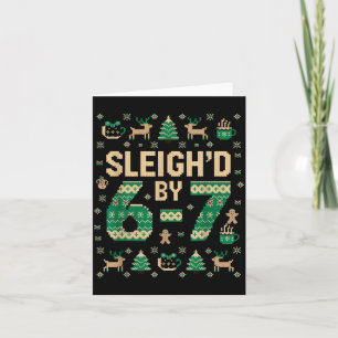 6-7 Christmas Ugly Sweater Six Seven Xmas 67 Meme  Card