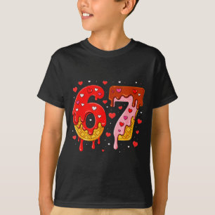 6 7 Cream Drip Six Seven Meme Valentine's Day Men  T-Shirt