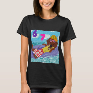 6 7 dachshund beach bum shirt