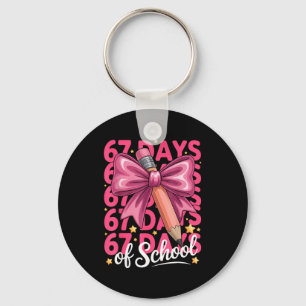 6 7 Days Of School Girls Coquette Bow Cute Funny S Key Ring