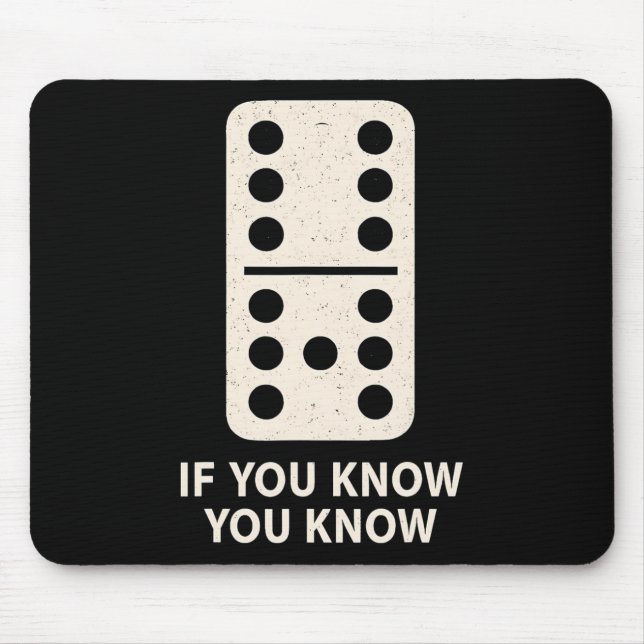 6 7 Domino If You Know You Know Teacher Math  Mouse Mat (Front)