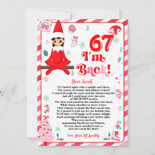 6 7 elf arrival letter girl - funny elf letter 67 holiday card