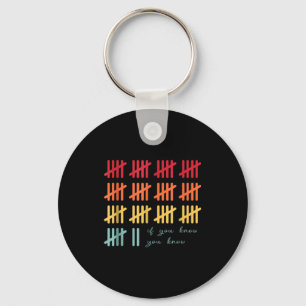 6 7 Funny If You Know You Know Tally Marks Six Sev Key Ring