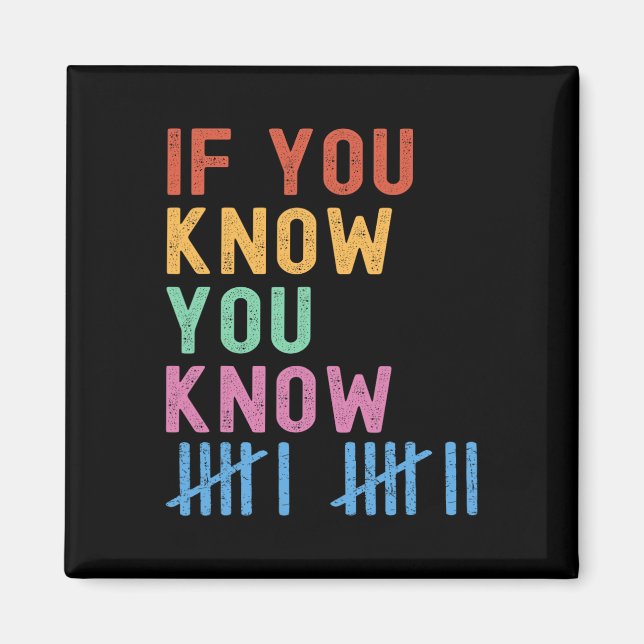 6 7 Funny If You Know You Know Tally Marks Six Sev Magnet (Front)