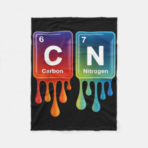 6 7 Funny Science Chemistry Teacher Periodic Table Fleece Blanket