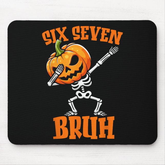 6 7 Halloween 67 Meme Six Seven Dabbing Gen Alpha  Mouse Mat (Front)