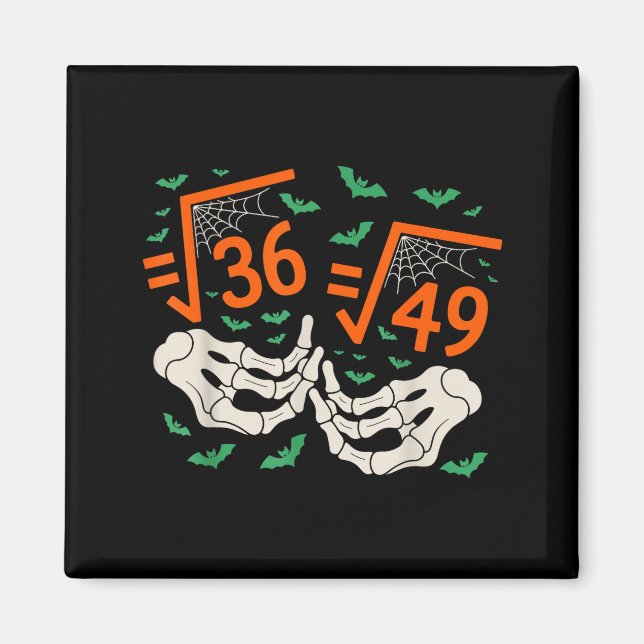 6 7 Halloween Math Square Root 67 Meme Gen Alpha S Magnet (Front)