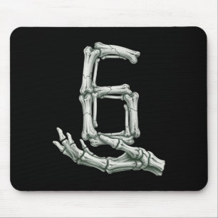 6 7 Halloween Skeleton Funny 67 Meme Gen Alpha Six Mouse Mat