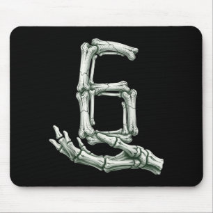 6 7 Halloween Skeleton Funny 67 Meme Gen Alpha Six Mouse Mat