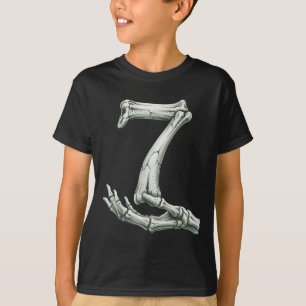 6 7 Halloween Skeleton Funny 67 Meme Gen Alpha Six T-Shirt