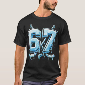 6 7 Ice Hockey Meme Design  Numbers Sports Humor b T-Shirt