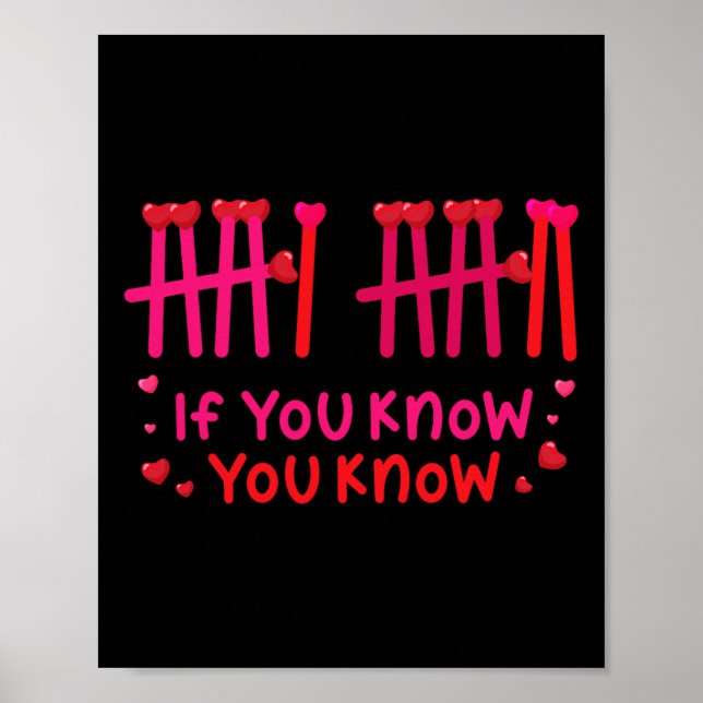 6 7 If You Know You Know Tally Marks Six Seven Val Poster (Front)