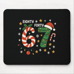 6-7 Meme 8647 Christmas Brain Rot Funny Anti Trump Mouse Mat