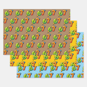 6 7 Meme Boys Birthday Wrapping Paper Sheet