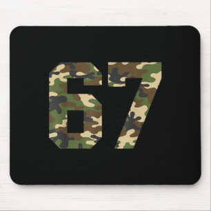 6-7 Meme Camo Cool Six-seven Funny 67 Gen Z Alpha  Mouse Mat
