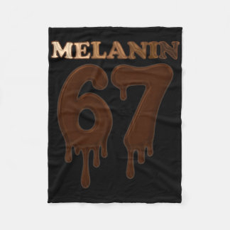6 7 Meme Chocolat Drop Black History Month Melanin Fleece Blanket