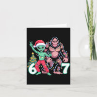 6 7 Meme Christmas Alien Sasquatch Six Seven Fun 