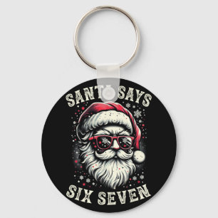 6-7 Meme Christmas Santa Six Seven Brain Rot Funny Key Ring