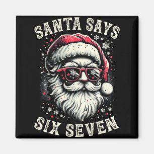 6-7 Meme Christmas Santa Six Seven Brain Rot Funny Magnet