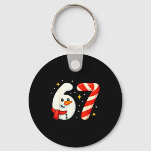 6 7 Meme Christmas Shirt 67 Six Seven Snowman Boy Key Ring
