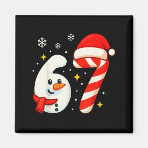 6 7 Meme Christmas Shirt 67 Six Seven Snowman Boy Magnet