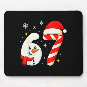 6 7 Meme Christmas Shirt 67 Six Seven Snowman Boy Mouse Mat